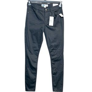 Old navy sateen black rockstar super skinny cotton blend jeans size 6 NWT